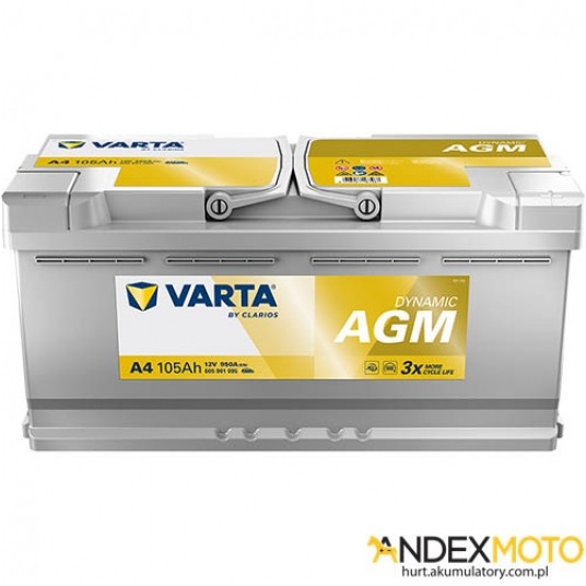 Akumulator 105 Ah VARTA DYNAMIC AGM A4 605901095 -zdjęcie numer 1