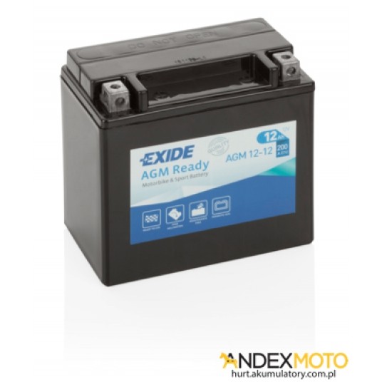 Akumulator 12 Ah EXIDE AGM Ready AGM12-12 -zdjęcie numer 1