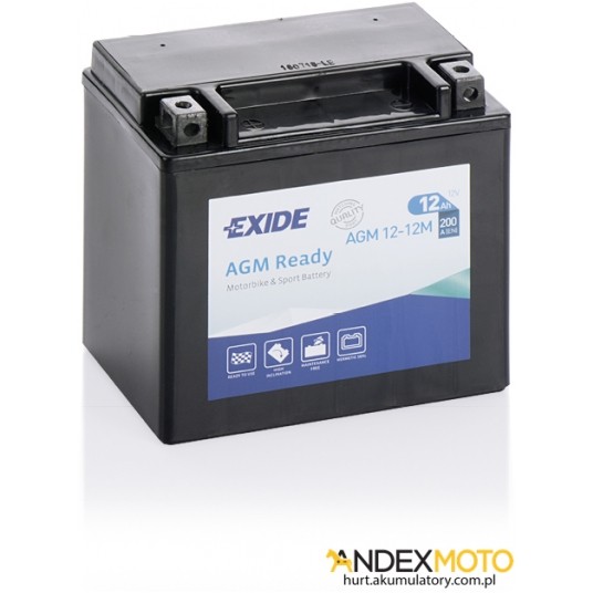 Akumulator 12 Ah EXIDE AGM Ready AGM12-12M -zdjęcie numer 1