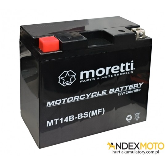 Akumulator 12V 12Ah MT14B GEL MORETTI -zdjęcie numer 1