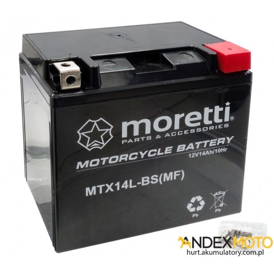 Akumulator 12V 12Ah MTX14L-BS GEL MORETTI -zdjęcie numer 1