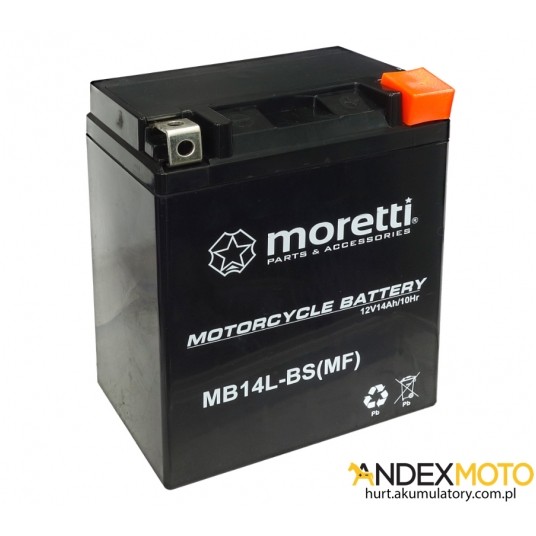 Akumulator 12V 14Ah MB14L-BS GEL MORETTI -zdjęcie numer 1