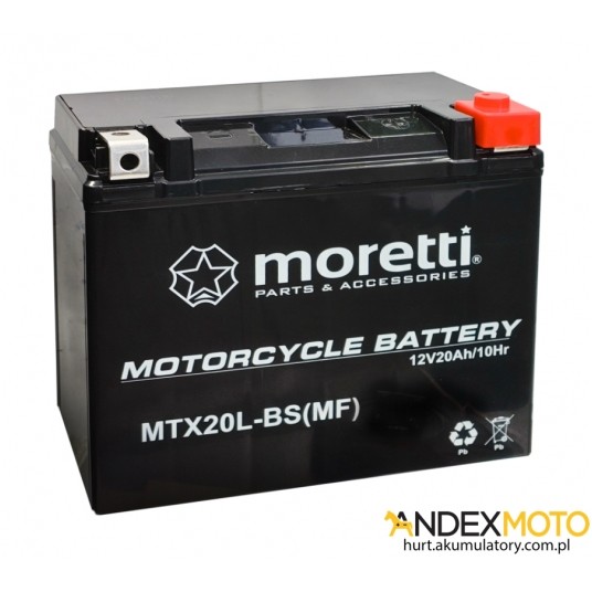 Akumulator 12V 18Ah MTX20L-BS GEL MORETTI -zdjęcie numer 1
