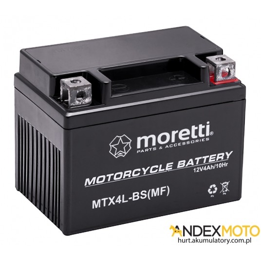 Akumulator 12V 4Ah MTX4L-BS GEL MORETTI -zdjęcie numer 1