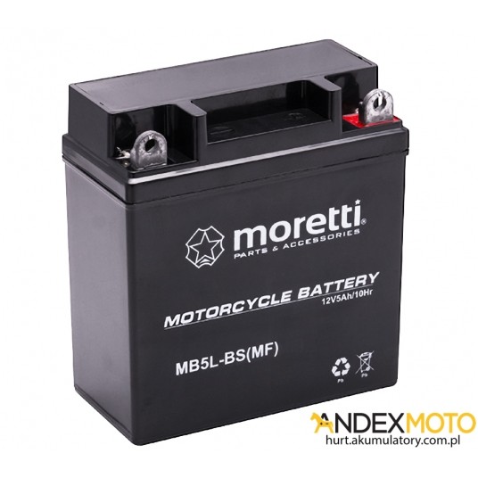 Akumulator 12V 5Ah MB5L-BS GEL MORETTI -zdjęcie numer 1