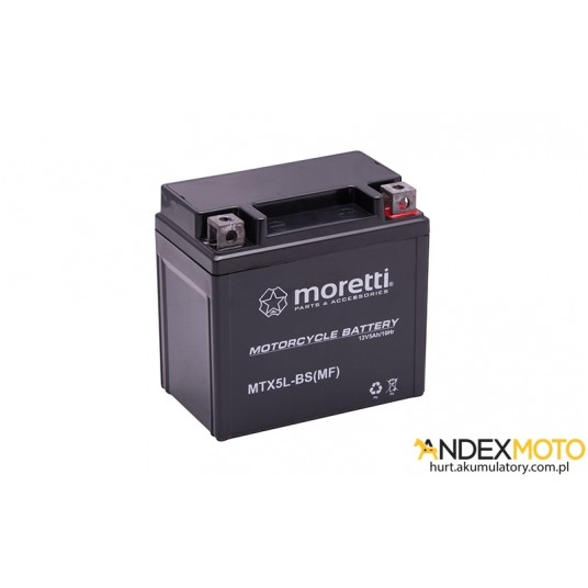 Akumulator 12V 5Ah MTX5L-BS GEL MORETTI -zdjęcie numer 1