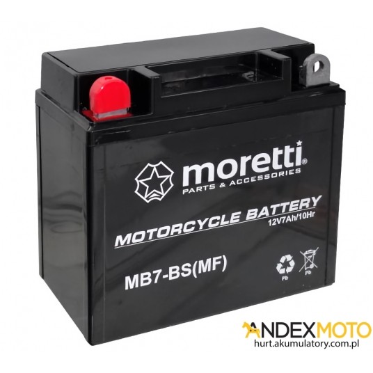 Akumulator 12V 7Ah MB7-BS GEL MORETTI -zdjęcie numer 1