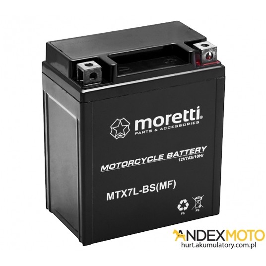 Akumulator 12V 7Ah MTX7L-BS GEL MORETTI -zdjęcie numer 1