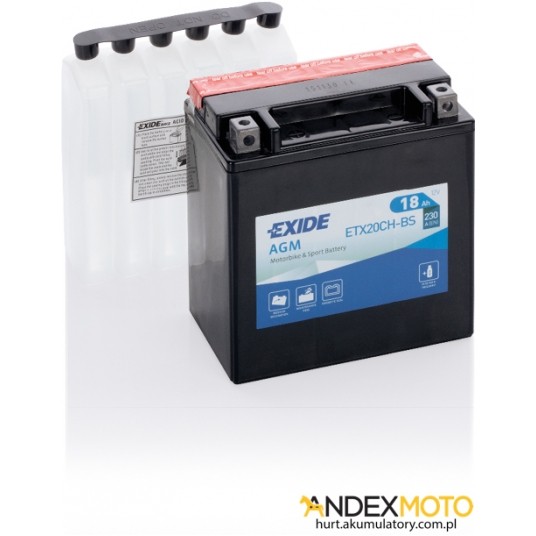 Akumulator 18 Ah EXIDE AGM dry charged ETX20CH-BS -zdjęcie numer 1