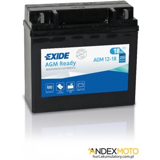 Akumulator 18 Ah EXIDE AGM Ready AGM12-18 -zdjęcie numer 1