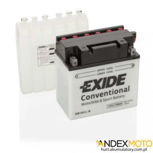 Akumulator 19 Ah EXIDE conventional EB16CL-B -zdjęcie numer 1