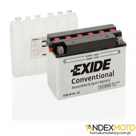 Akumulator 20 Ah EXIDE conventional E50-N18L-A3 -zdjęcie numer 1