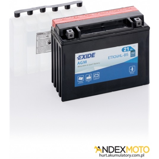 Akumulator 21 Ah EXIDE AGM dry charged ETX24HL-BS -zdjęcie numer 1