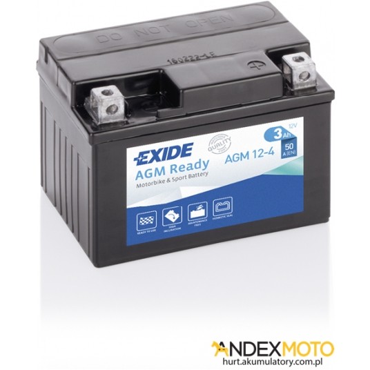 Akumulator 3 Ah EXIDE AGM Ready AGM12-4 -zdjęcie numer 1