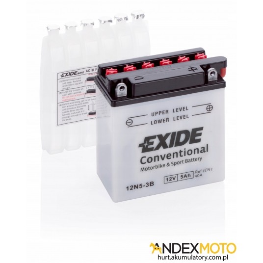 Akumulator 5 Ah EXIDE conventional 12N5-3B -zdjęcie numer 1