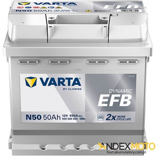 Akumulator 50 Ah VARTA DYNAMIC EFB N50 550500055 -zdjęcie numer 1