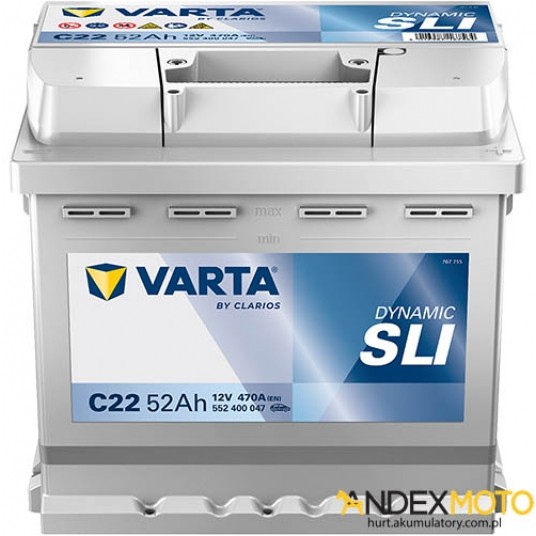 Akumulator 52 Ah VARTA DYNAMIC SLI C22 552400047 -zdjęcie numer 1