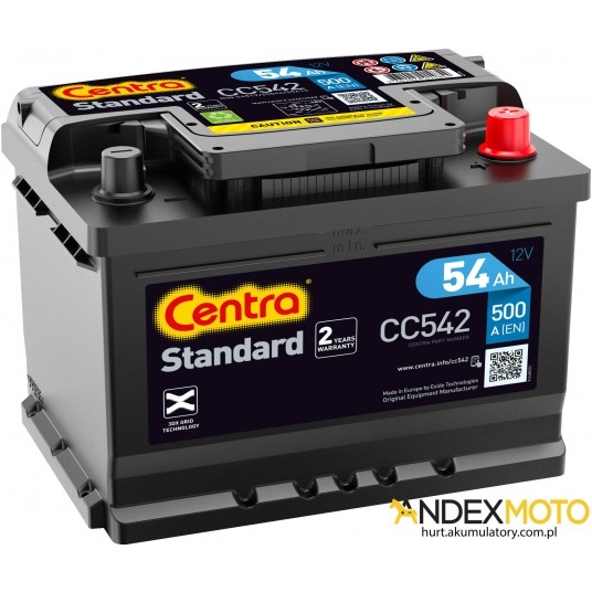 Akumulator 54 Ah CENTRA STANDARD CC542 -zdjęcie numer 1