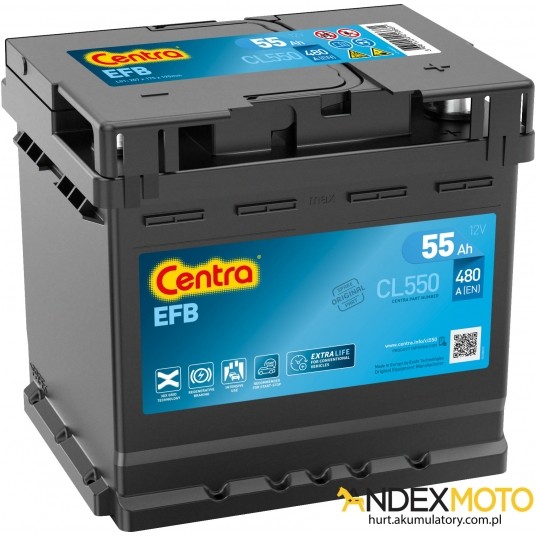 Akumulator 55 Ah CENTRA EFB CL550 -zdjęcie numer 1