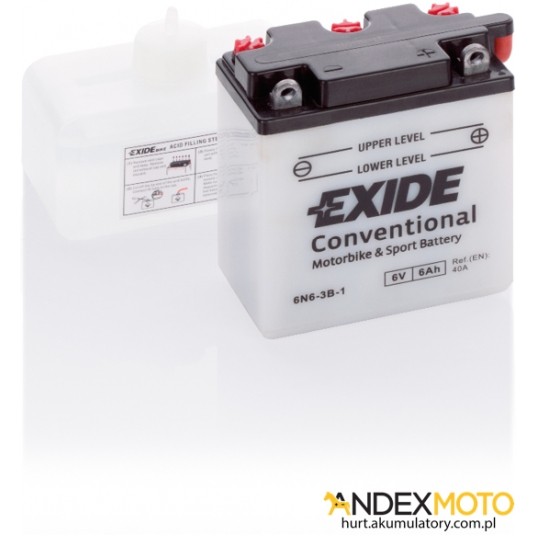 Akumulator 6 Ah EXIDE conventional 6N6-3B-1 -zdjęcie numer 1