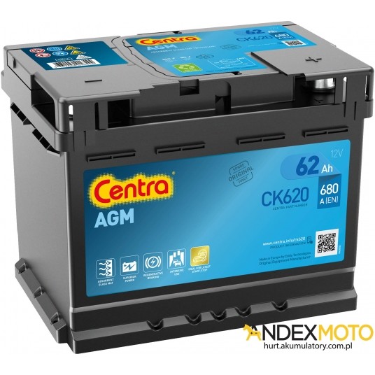 Akumulator 60 Ah CENTRA AGM CK600/CK620 -zdjęcie numer 1