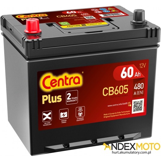 Akumulator 60 Ah CENTRA PLUS CB605 -zdjęcie numer 1