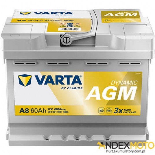 Akumulator 60 Ah VARTA DYNAMIC AGM A8 560901068 -zdjęcie numer 1