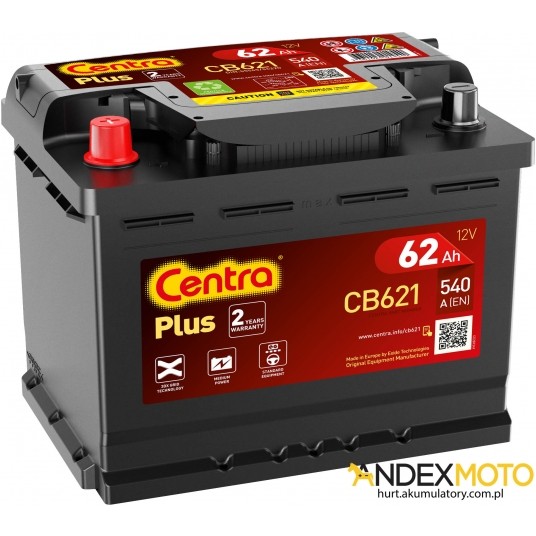 Akumulator 62 Ah CENTRA PLUS CB621 -zdjęcie numer 1