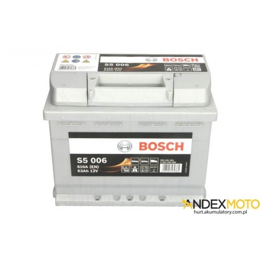 Akumulator 63 Ah BOSCH S5 S5006 0 092 S50 060 -zdjęcie numer 1