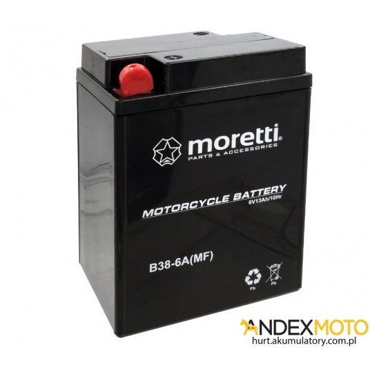 Akumulator 6V 13Ah MB38-6A GEL MORETTI -zdjęcie numer 1