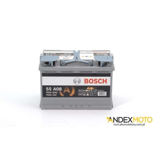 Akumulator 70 Ah BOSCH AGM S5A08 0 092 S5A 080 -zdjęcie numer 1