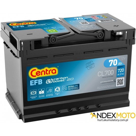 Akumulator 70 Ah CENTRA EFB CL700 -zdjęcie numer 1