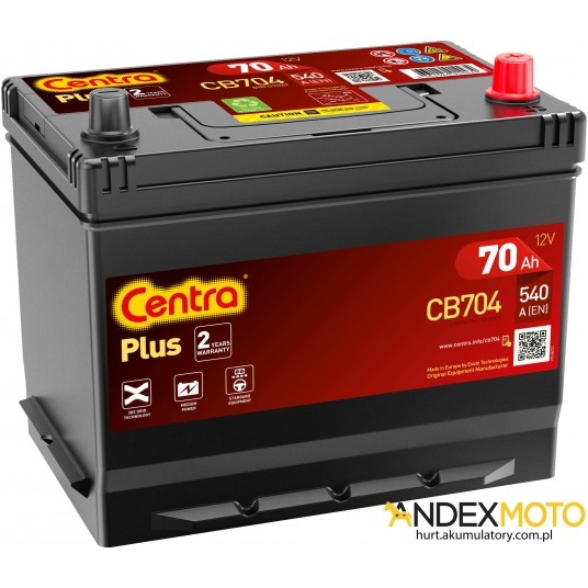 Akumulator 70 Ah CENTRA PLUS CB704 -zdjęcie numer 1