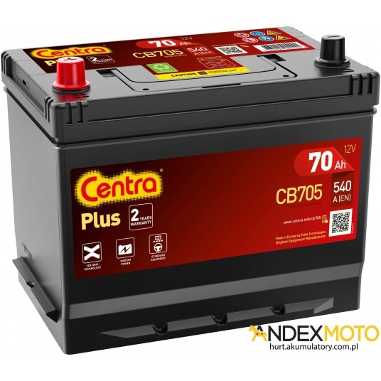 Akumulator 70 Ah CENTRA PLUS CB705 -zdjęcie numer 1