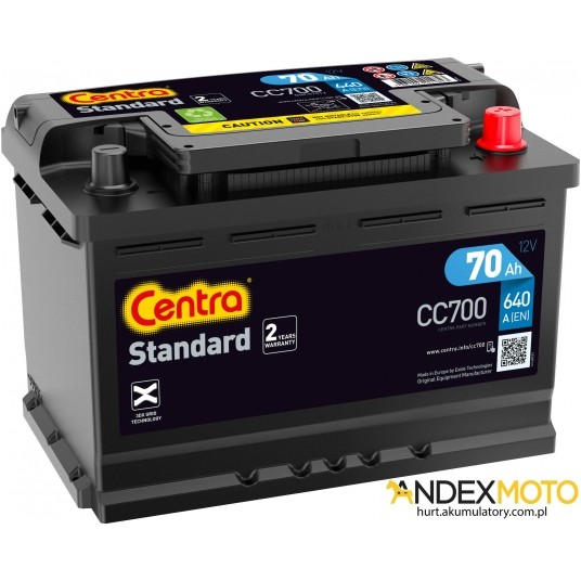 Akumulator 70 Ah CENTRA STANDARD CC700 -zdjęcie numer 1
