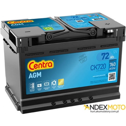 Akumulator 72 Ah CENTRA AGM CK720/ EK720 -zdjęcie numer 1
