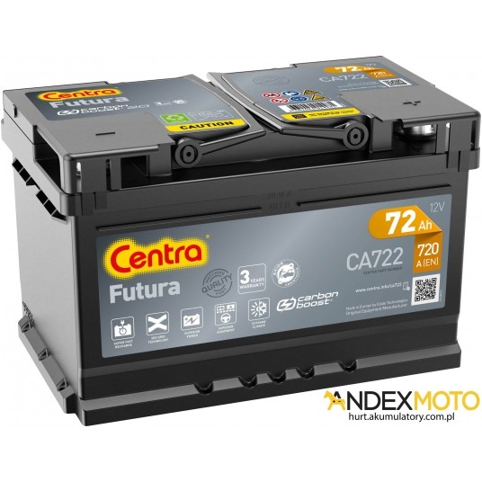 Akumulator 72 Ah CENTRA FUTURA CA722 -zdjęcie numer 1