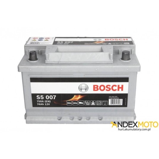 Akumulator 74 Ah BOSCH S5 S5007 0 092 S50 070 -zdjęcie numer 1