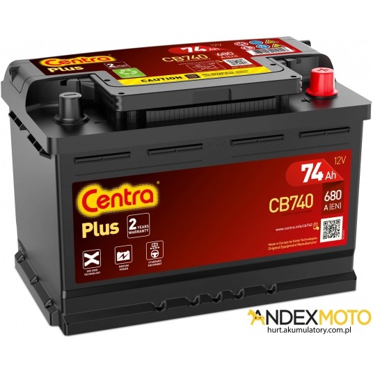 Akumulator 74 Ah CENTRA PLUS CB740 -zdjęcie numer 1