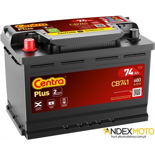 Akumulator 74 Ah CENTRA PLUS CB741 -zdjęcie numer 1