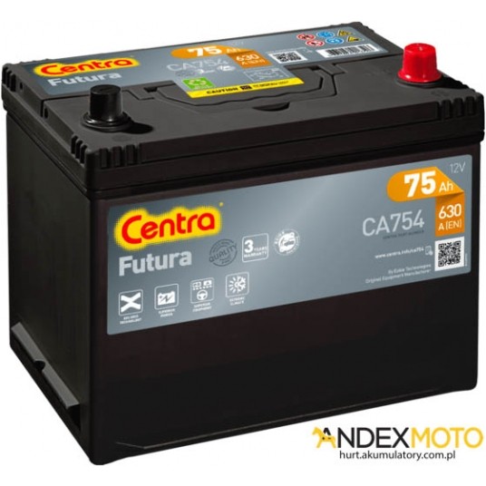 Akumulator 75 Ah CENTRA FUTURA CA754 -zdjęcie numer 1