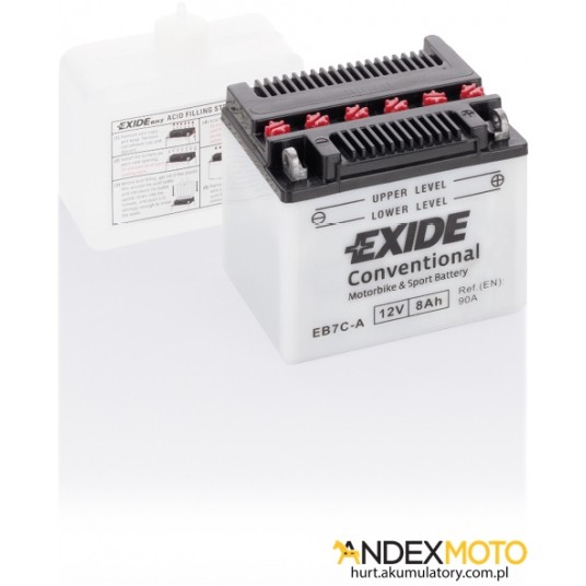 Akumulator 8 Ah EXIDE conventional EB7C-A -zdjęcie numer 1