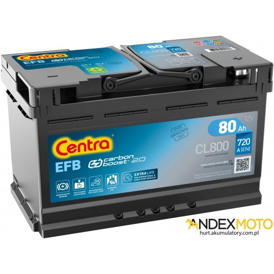 Akumulator 80 Ah CENTRA EFB CL800 -zdjęcie numer 1