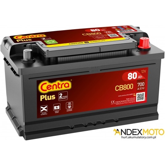 Akumulator 80 Ah CENTRA PLUS CB800 -zdjęcie numer 1