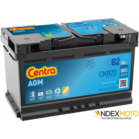 Akumulator 82 Ah CENTRA AGM CK820/ EK820 -zdjęcie numer 1