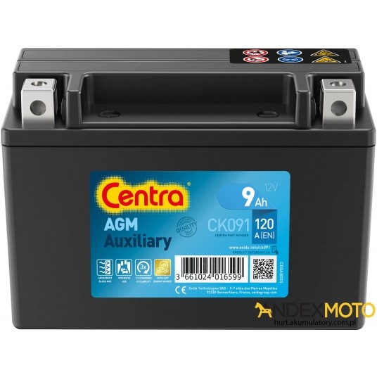Akumulator 9 Ah CENTRA AUXILIARY CK091 -zdjęcie numer 1