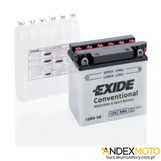 Akumulator 9 Ah EXIDE conventional 12N9-3B -zdjęcie numer 1