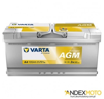 Akumulator 105 Ah VARTA DYNAMIC AGM A4 605901095
