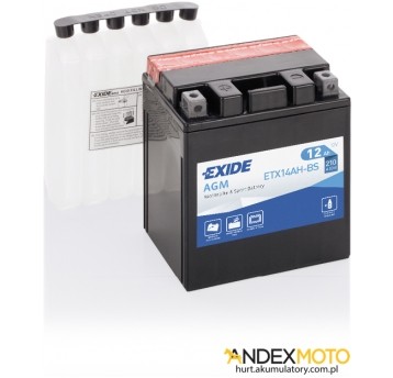 Akumulator 12 Ah EXIDE AGM dry charged ETX14AH-BS