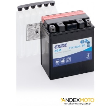 Akumulator 12 Ah EXIDE AGM dry charged ETX14AHL-BS